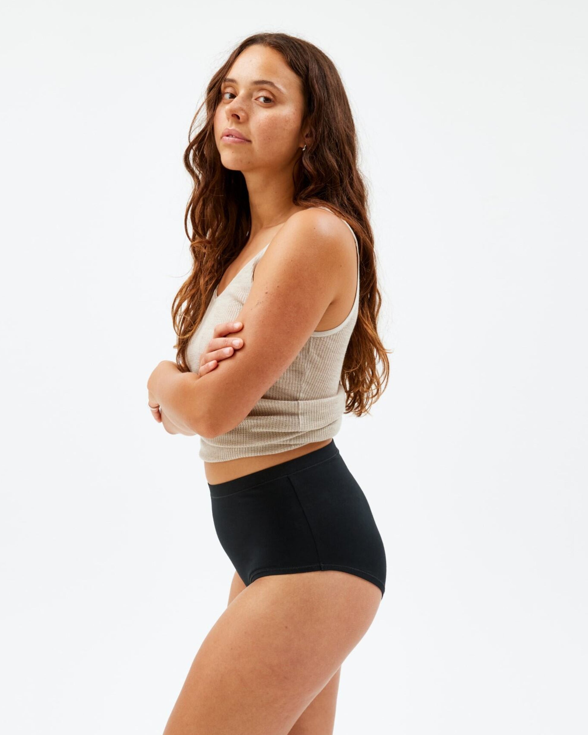 Pierre Robert High waist truse dame bomull black