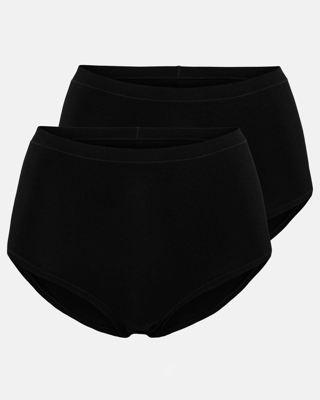 High waist truse dame bomull 2-pack