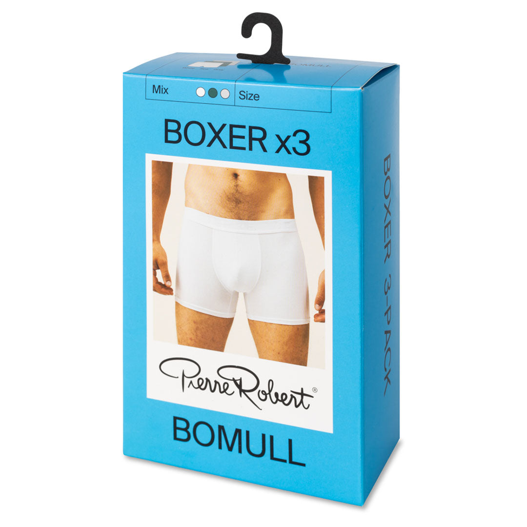 Bomull boxer herre 3-pack