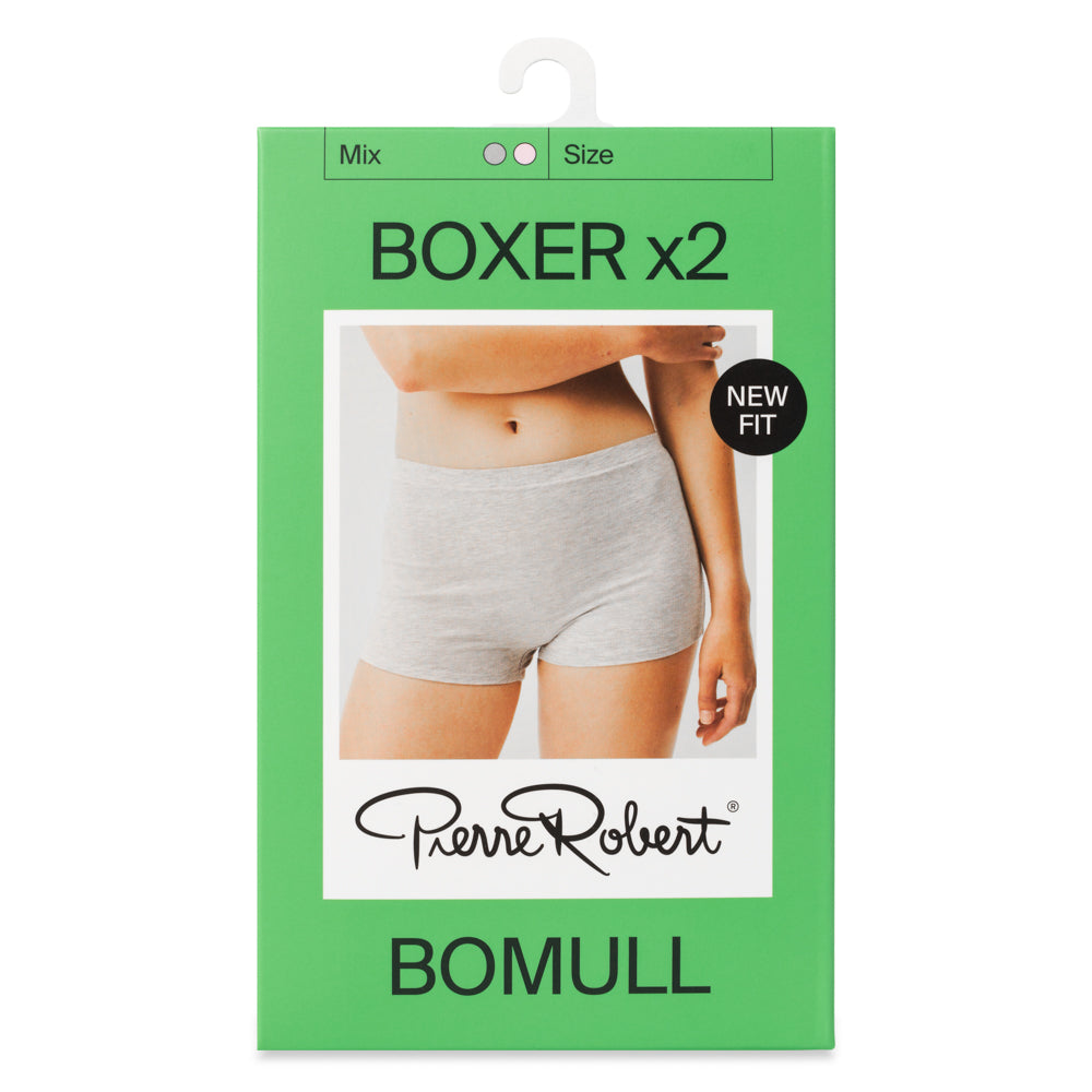 Boxer dame bomull 2-pack