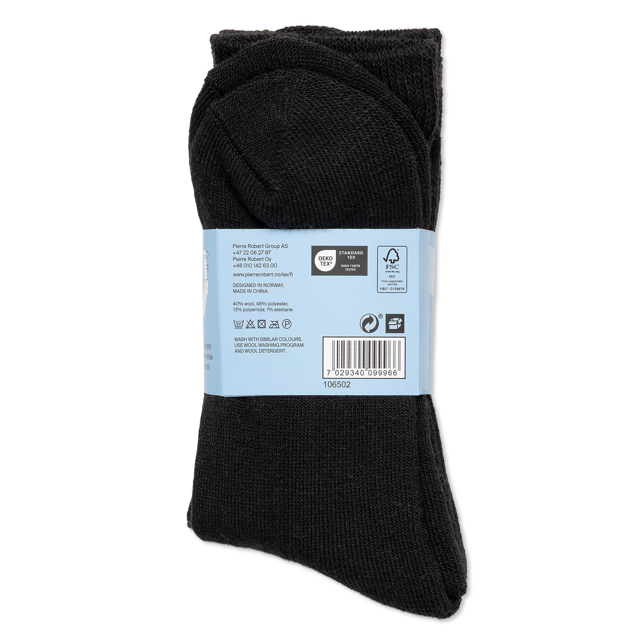 Tykke ullsokker dame  3-pack