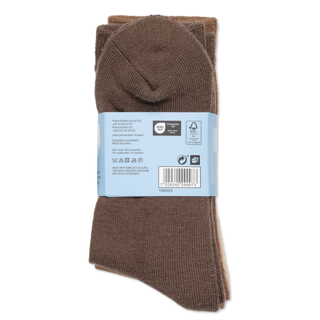 Tykke ullsokker dame  3-pack