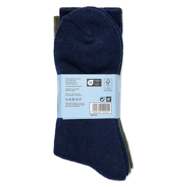 Tykke ullsokker herre  3-pack