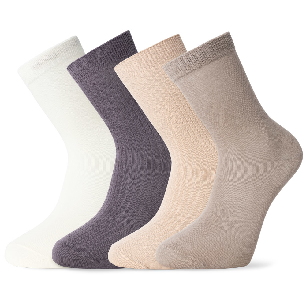 Sokker dame bomull 4-pack