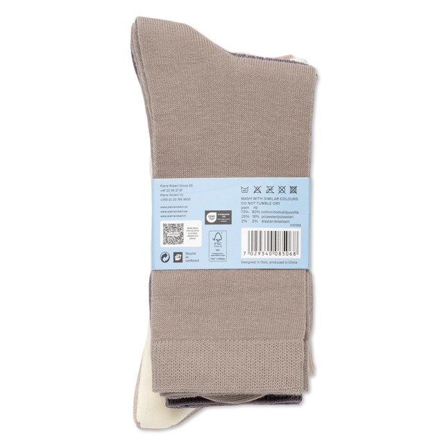 Sokker dame bomull 4-pack