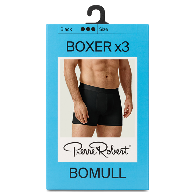 Boxer herre bomull  3-pack