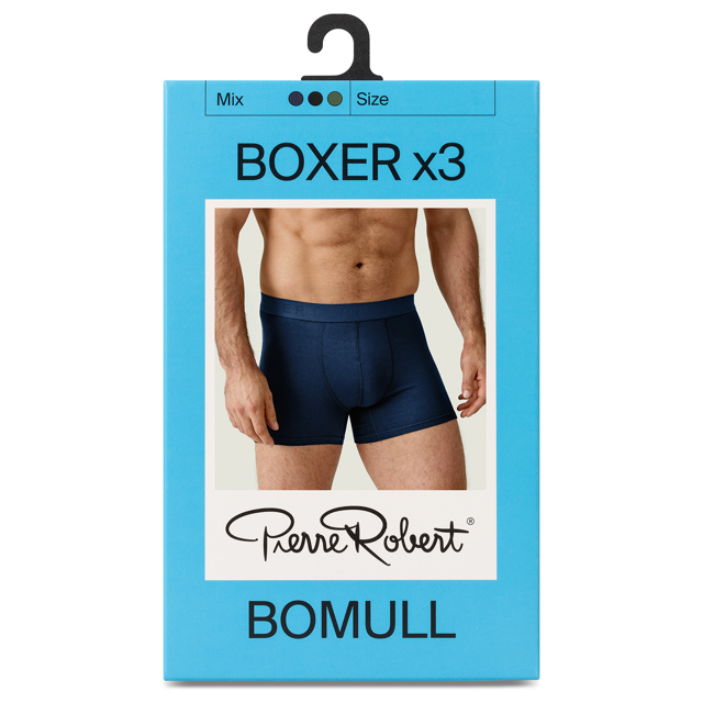 Boxer herre bomull  3-pack