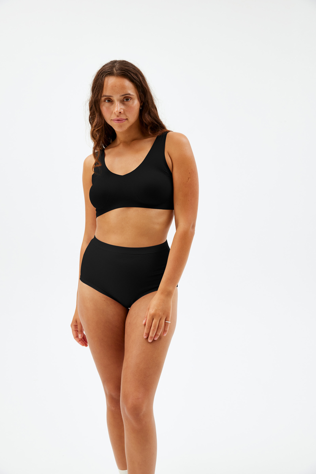 High waist truse dame bomull 2-pack