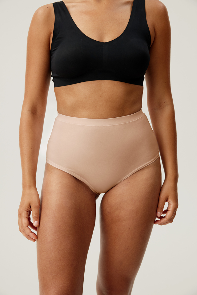 High waist truse dame bomull 2-pack