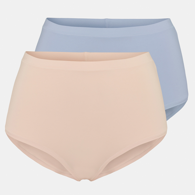 High waist truse dame bomull 2-pack
