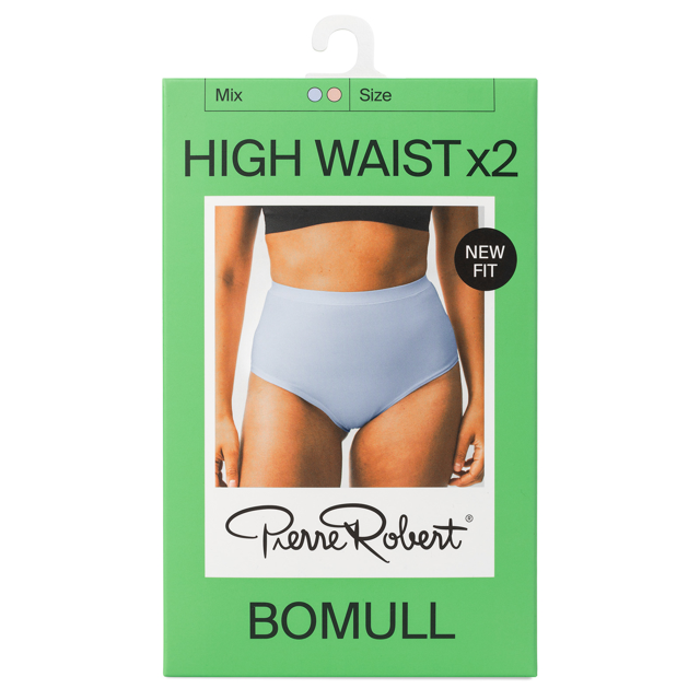 High waist truse dame bomull 2-pack