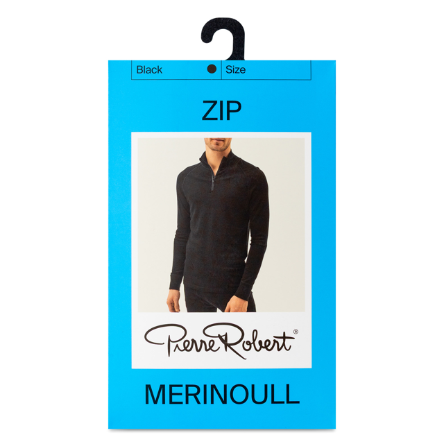 Ulltrøye med zip herre