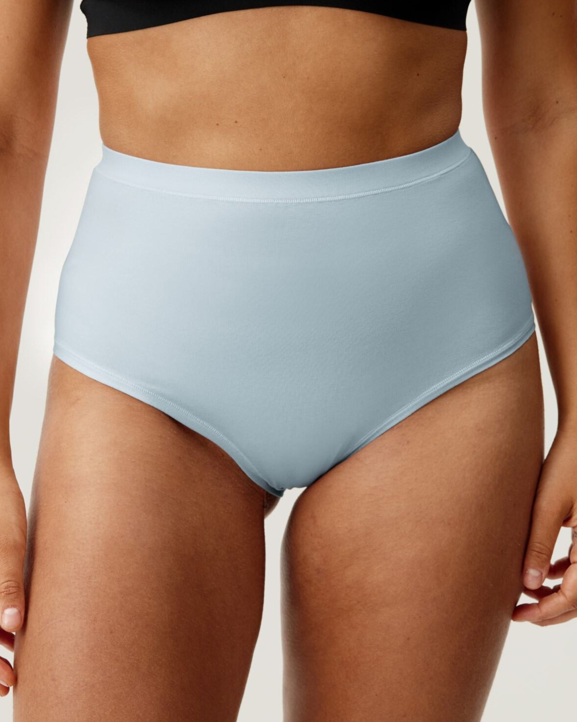 Pierre Robert High waist truse dame bomull light blue