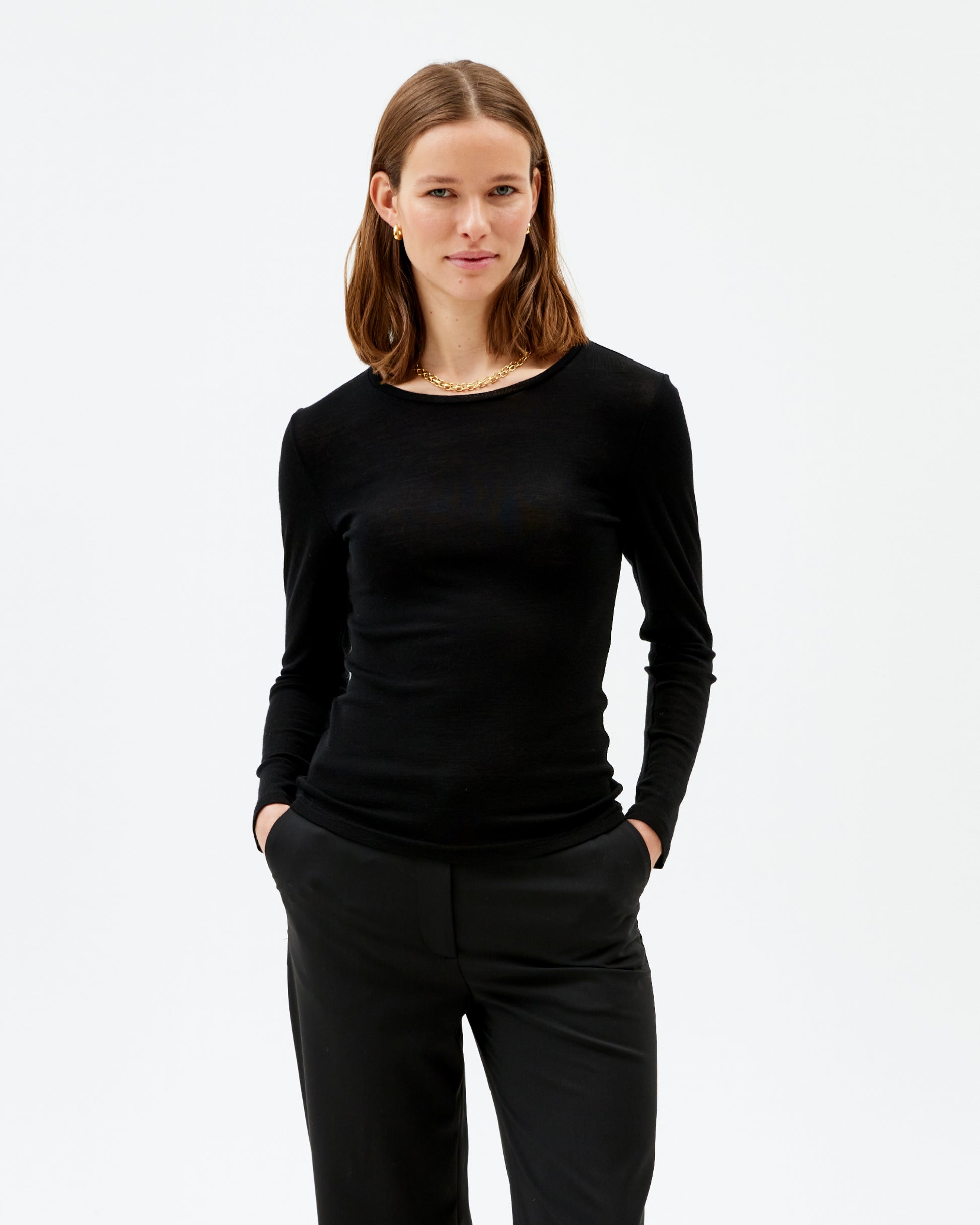 Pierre Robert Ulltrøye dame black