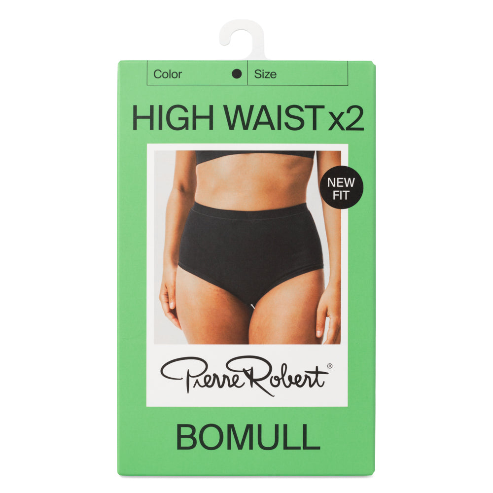 High waist truse dame bomull 2-pack